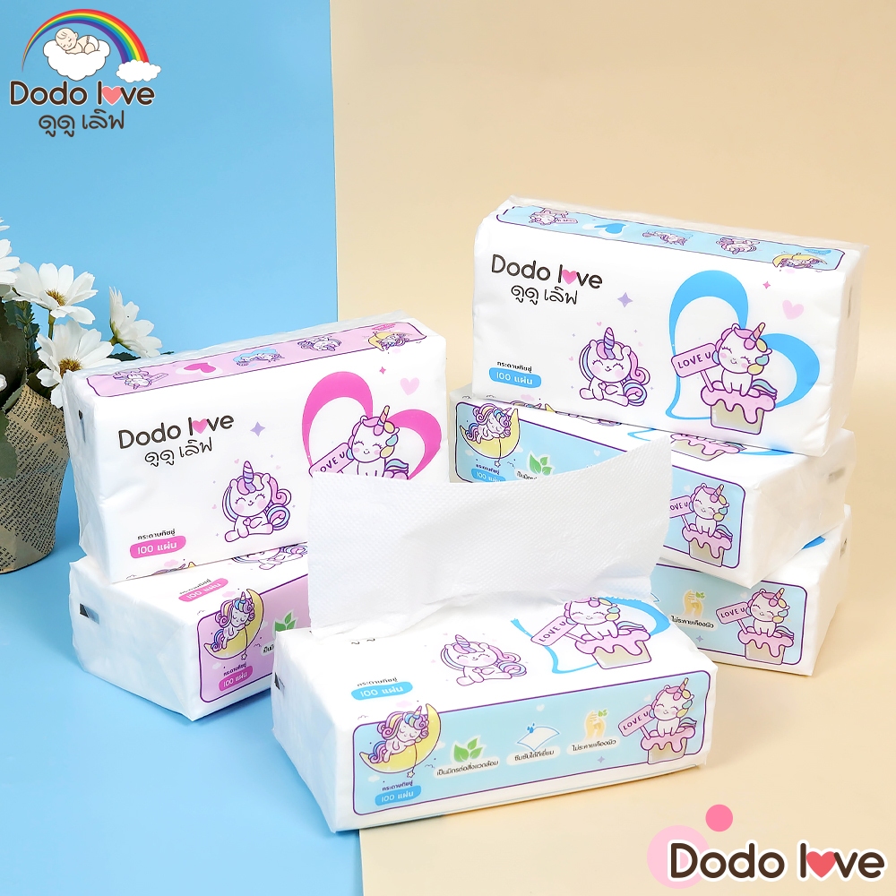 DODOLOVE ทิชชู่  1ชิ้น ผ้าเช็ดทำความสะอาดสำหรับเด็ก สุ่มสี - 3