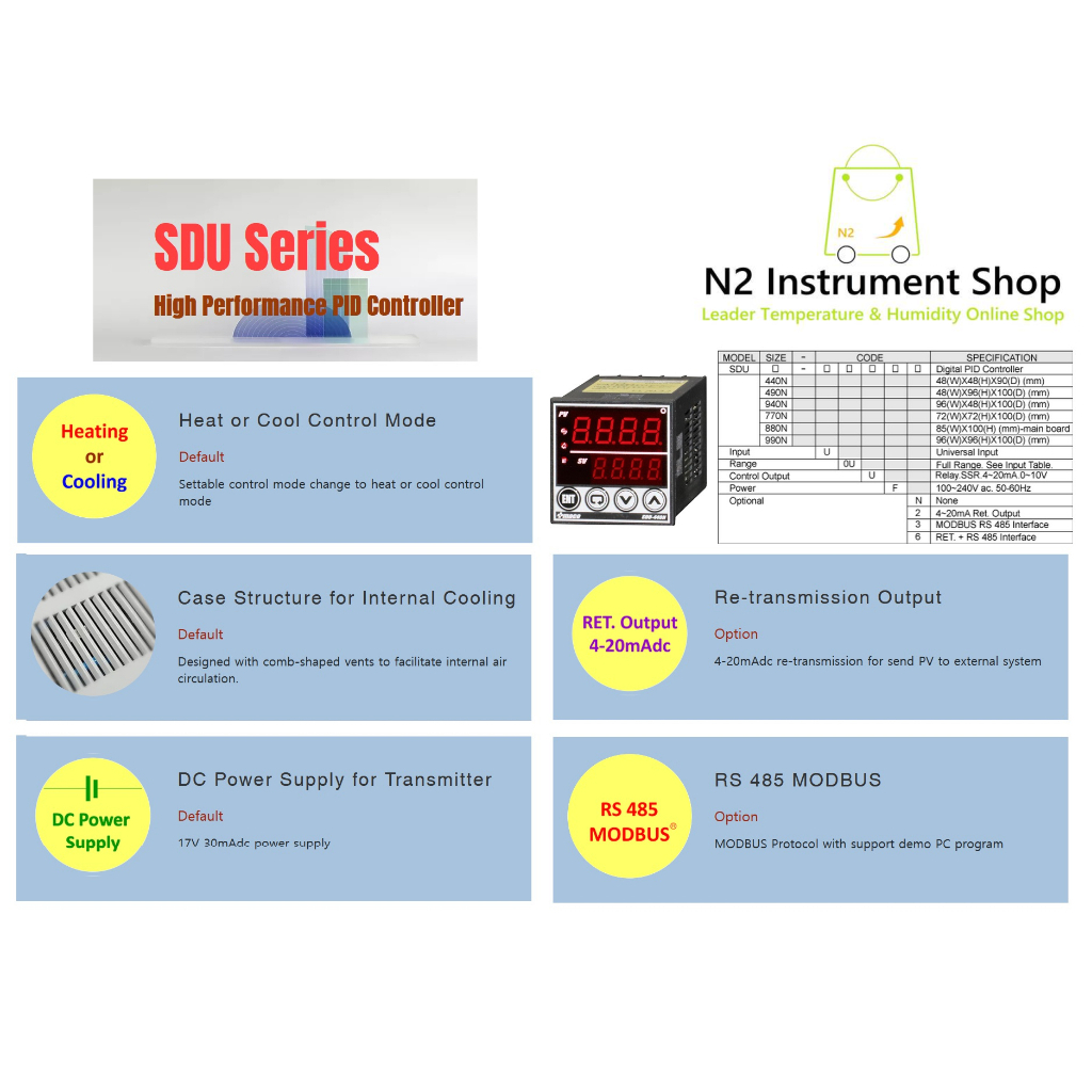 Temp & Process Controller SDU Series SDU440N-UOUMFN (Maco) | Shopee ...
