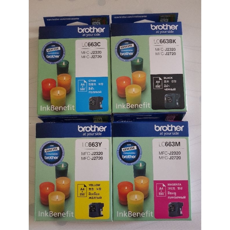 Brother LC663 BK,C,M,Y ของใหม่ของแท้ศูนย์ 100% มีรับประกันศูนย์ ...