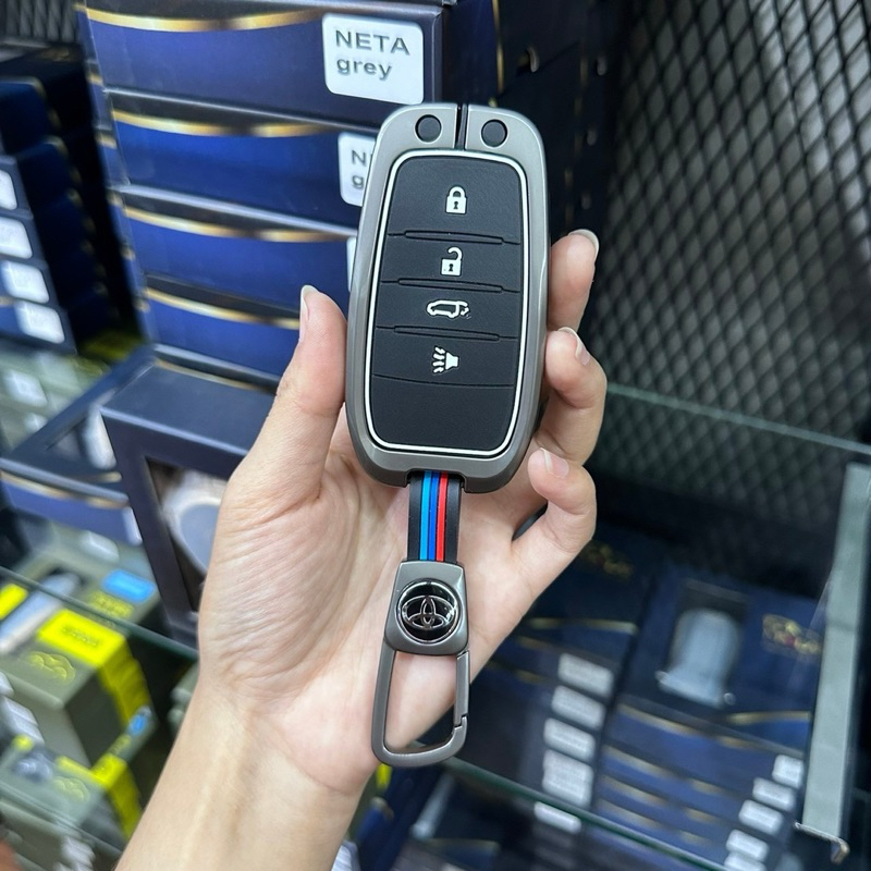 Key case TOYOTA เคสโลหะพร้อมพวงกุญแจ ตรงรุ่น Fotuner 4ปุ่ม 2015-2023 ...