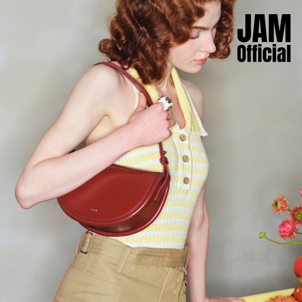 JAM | MUVA - Half Moon - กระเป๋าสะพายข้าง หนังวัว ทรงอานม้า ปรับเป็นครอ ...