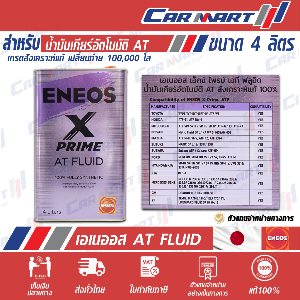 แท้!! ENEOS X PRIME ATF FLUID เอเนออส เอ็กซ์ ไพรม์ เอทีเอฟ ฟ