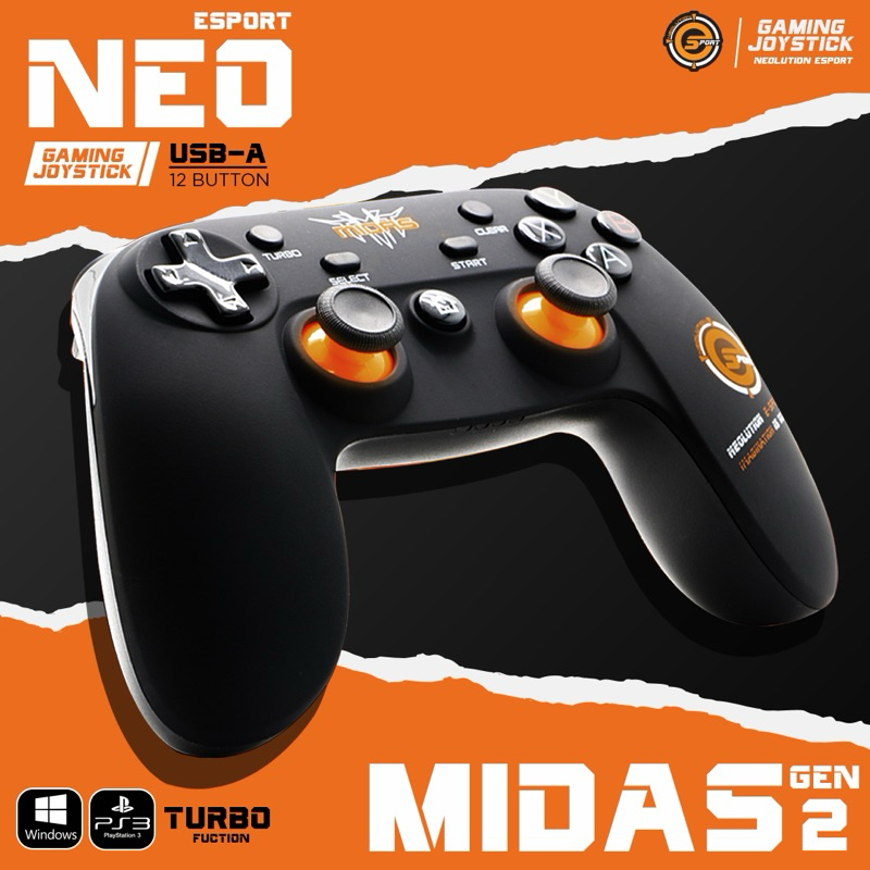 Joystick จอยเกมส์ pc Neolution จอย USB (PC&PS3) Midas Gen 2 ประกันศูนย์ ...