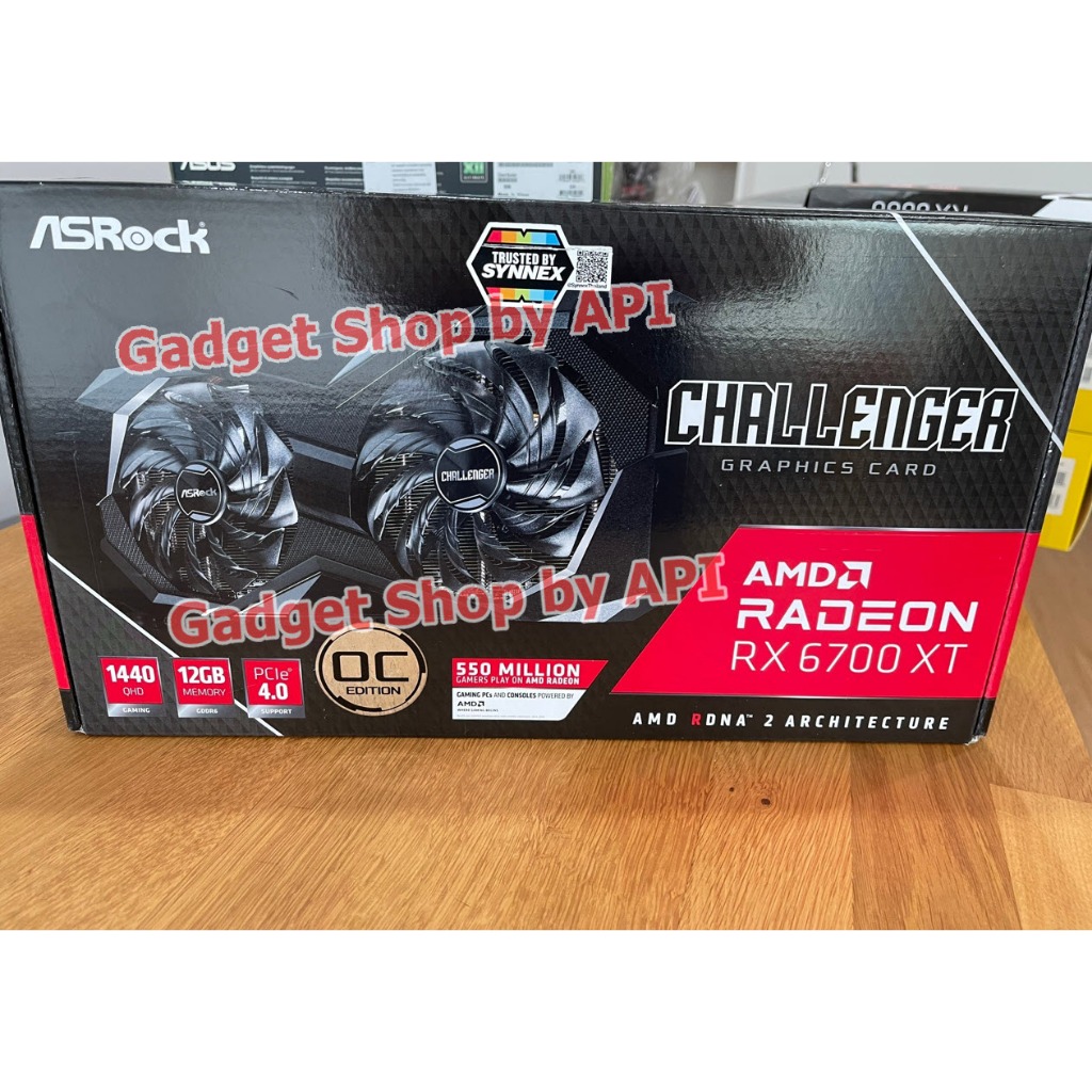 (พร้อมส่ง) การ์ดจอ ASROCK AMD RADEON RX 6700XT CHALLENGER D 12GB OC ...