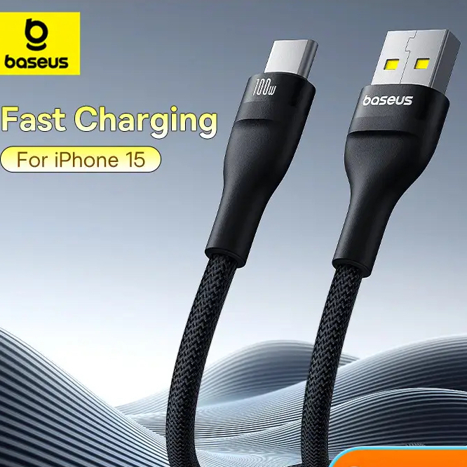 Baseus รุ่นใหม่ สายชาร์จไว 100W รองรับการชาร์จ IP15 USB To Type C สาย ...