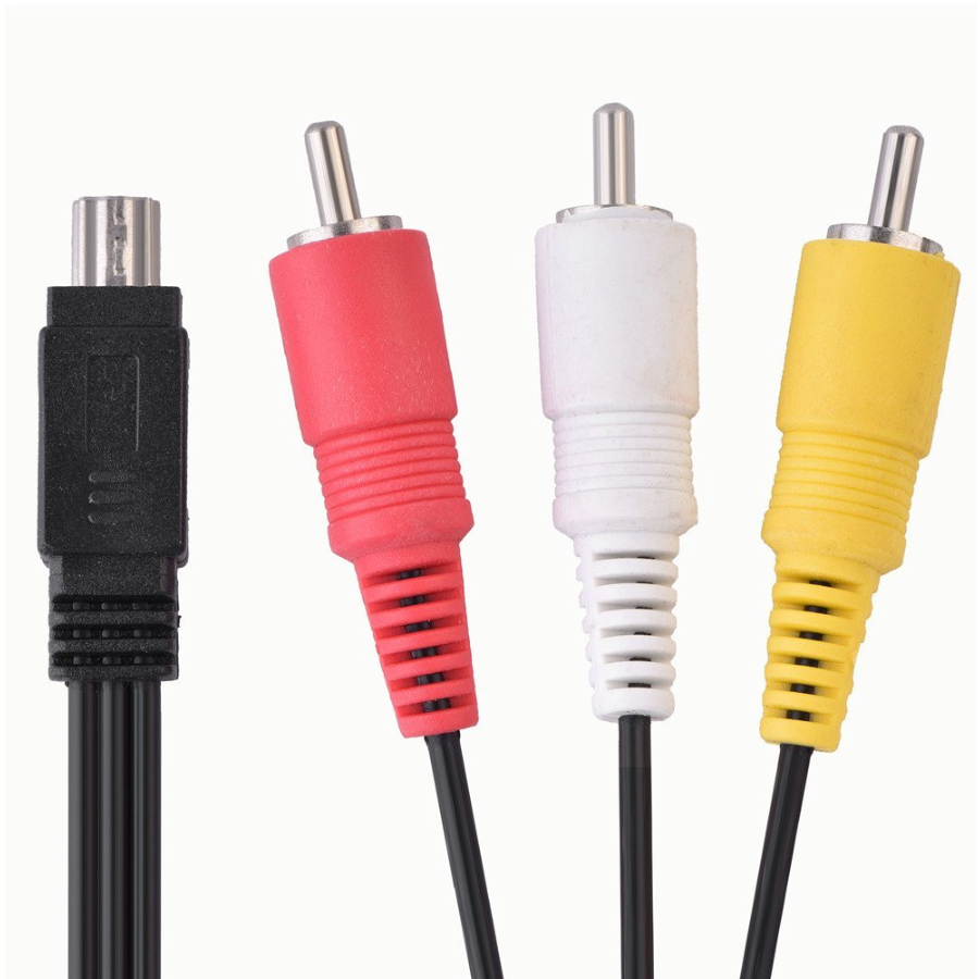 Mini USB 5Pin to 3RCA Audio Video Splitter AV Composite Cable Adapter ...