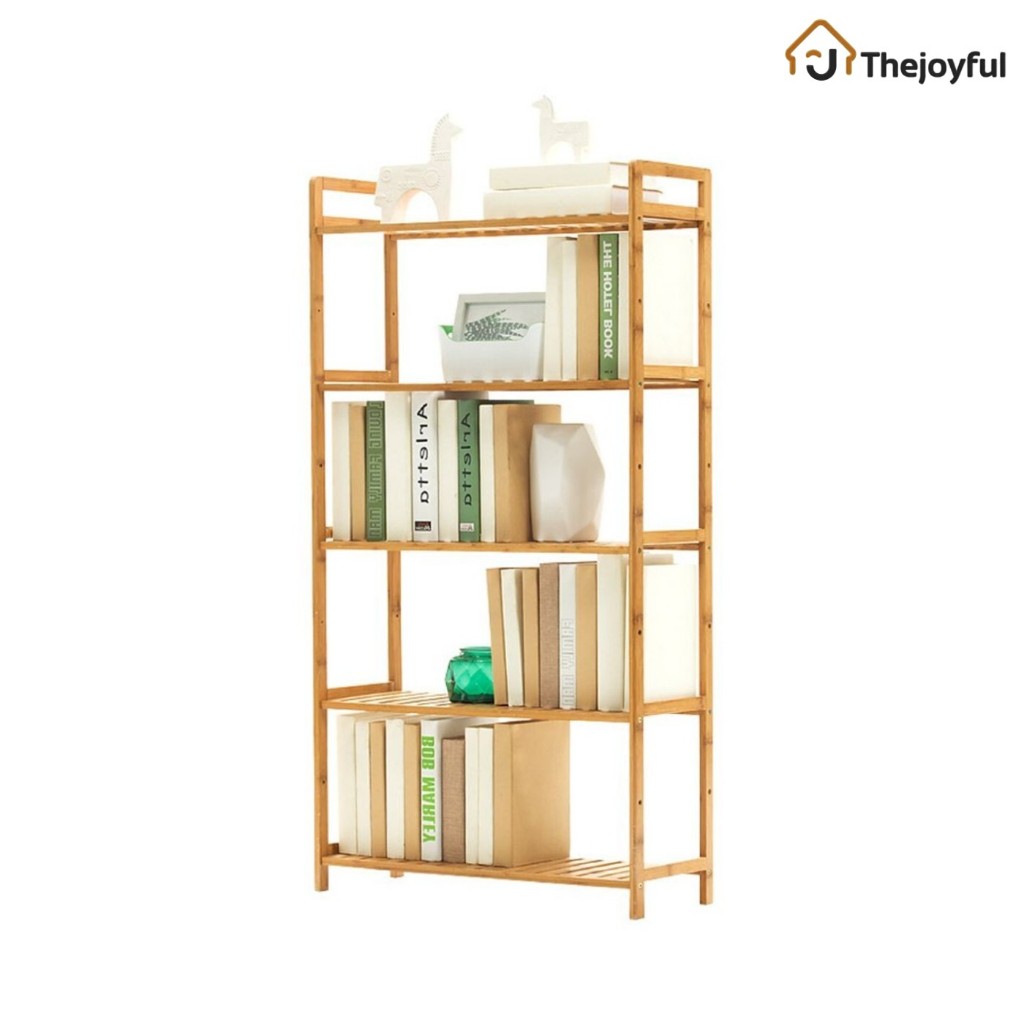 ชั้นไม้วางของ ปรับความสูงได้อิสระ storage rack Thejoyful | Shopee Thailand