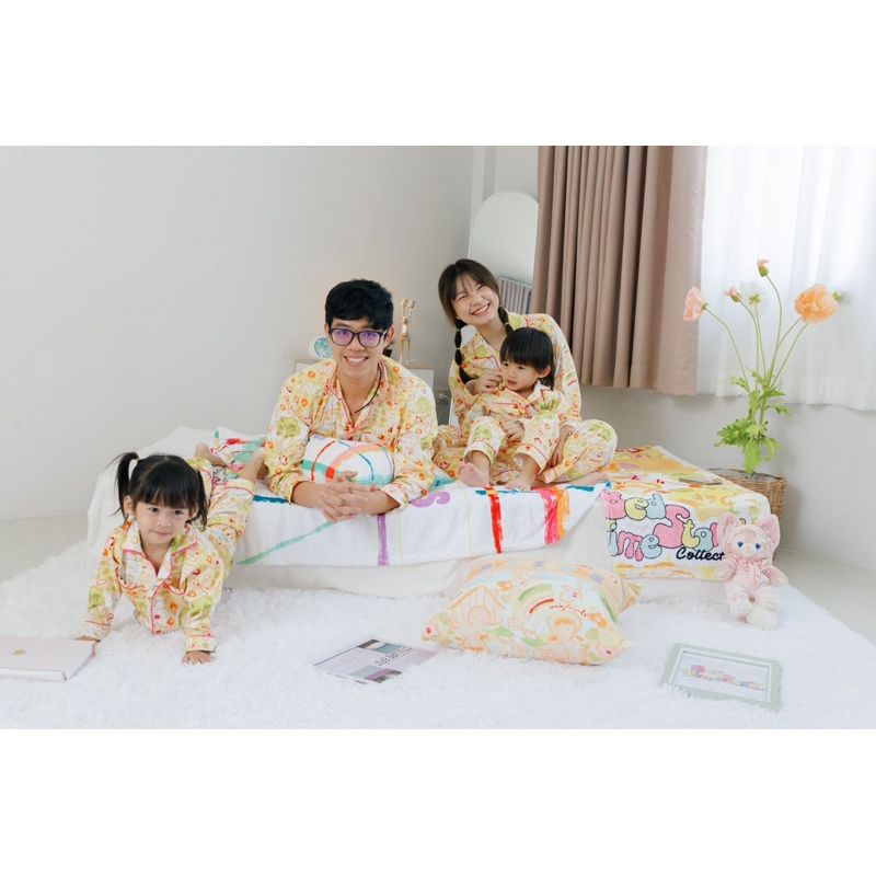 ชุดนอนแขนยาว ขายาว สำหรับเด็กเล็ก เด็กโต ผู้ใหญ่ ใส่ได้ทั้งชาย หญิง ลาย ...