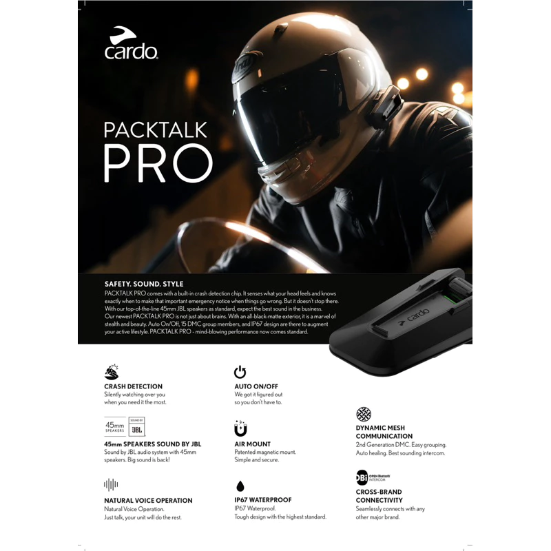 cardo PackTalk Pro รุ่นใหม่ 2024
