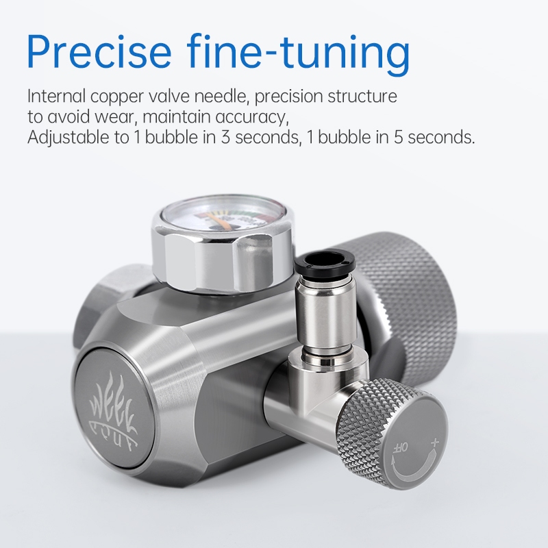 Week Aqua CO2 Regulator CGA320 หัวเรกกูเรเตอร์สำหรับถังคาร์บอนไดออกไซด์ ...