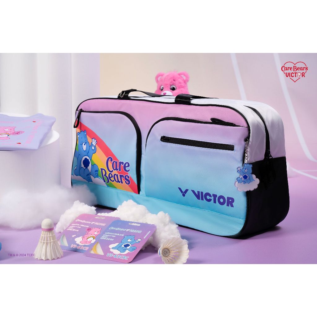 กระเป๋าแบดมินตัน VICTOR ทรงเหลี่ยม คอลเลคชั่นหมี Care Bears สีน่า