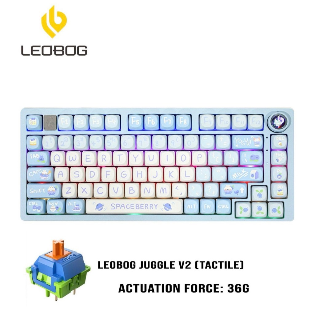 LEOBOG Hi75 75%, 81 keys Gasket-Mounted Wired Mechanical Keyboard with ...