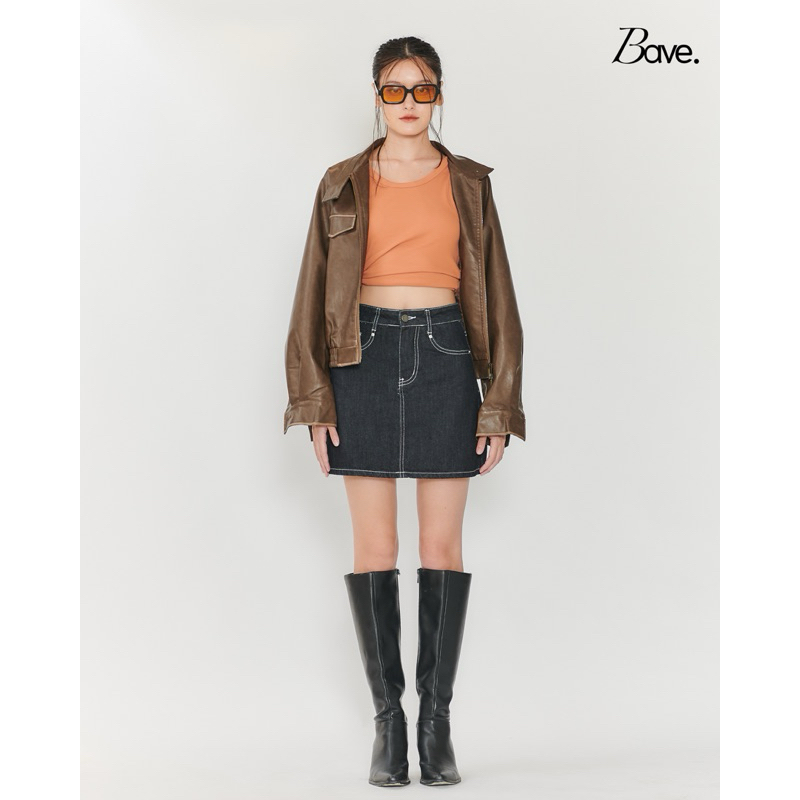BAVE OFFICIAL | กระโปรงยีนส์รุ่น bavedenimS8 | Shopee Thailand