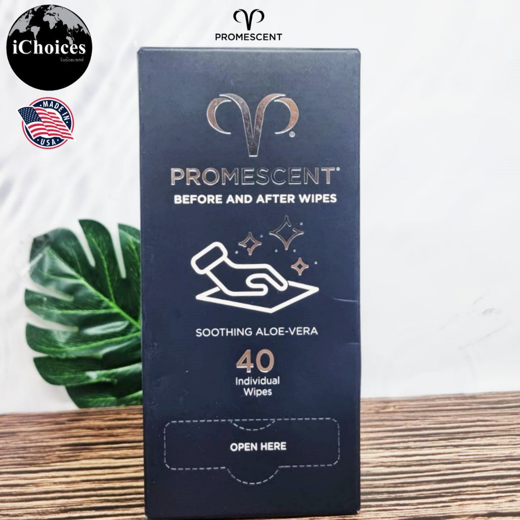 [Promescent] Before and After Wipes Soothing Aloe-Vera 40 Wipes แผ่น ...