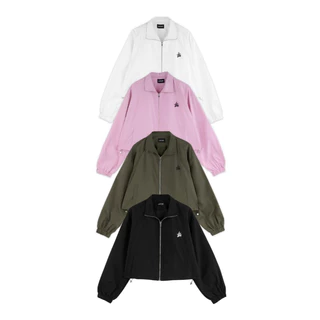 URTHE - เสื้อแจ็คเก็ตครอป ผ้าร่ม สกรีน 3D โลโก้ รุ่น ZIPUP WIND