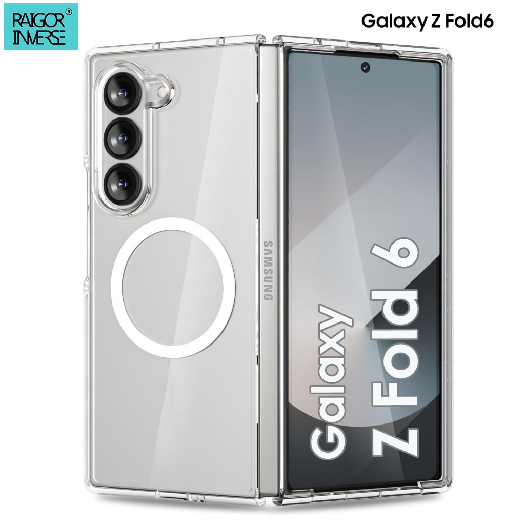 RAIGOR INVERSE เคสแบบใส Samsung Z Fold 6 / Fold6 เคสแม่เหล็กชาร์จไร้สาย ...