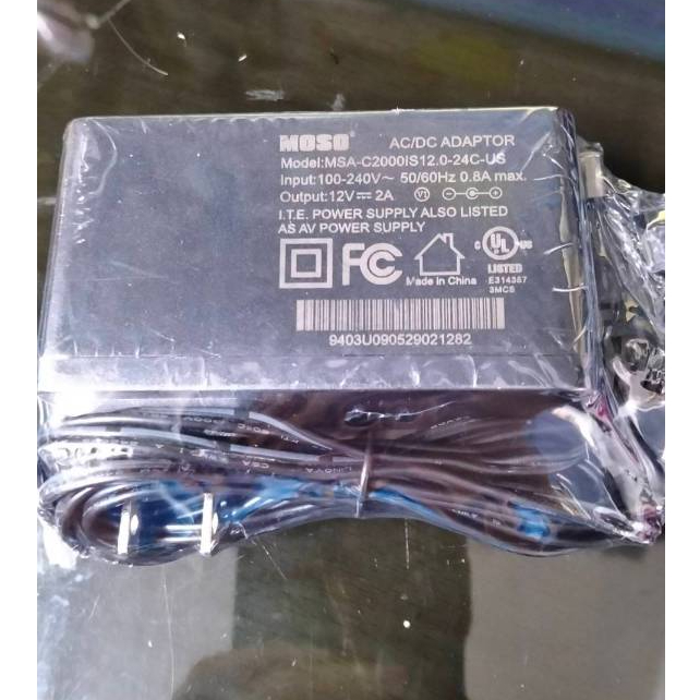 MOSO AC/DC ADAPTER 12V 2A | Shopee Thailand