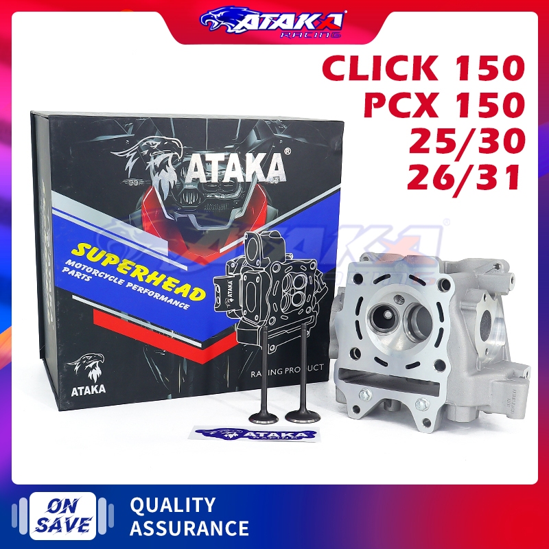 ATAKA ฝาสูบ+วาว ฝาวาว HONDA CLICK125 CLICK150 PCX125 PCX150 ฝาสูบเดิม ...
