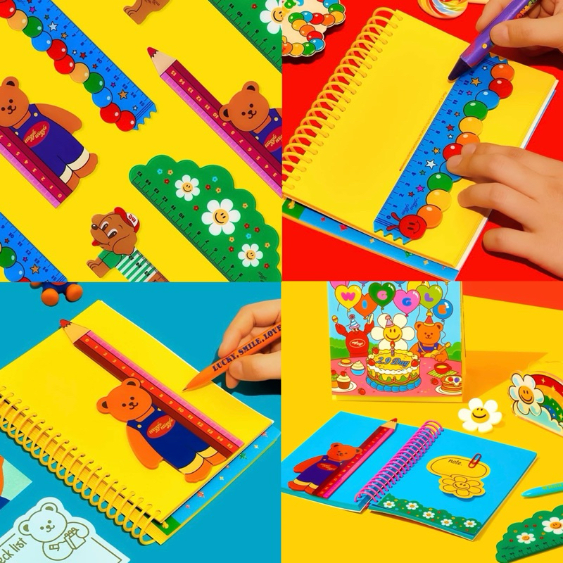 🌈 Wiggle Wiggle ของแท้ 100% ไม้บรรทัด Arcylic Ruler ไม้บรรทัดอะคริลิค ...