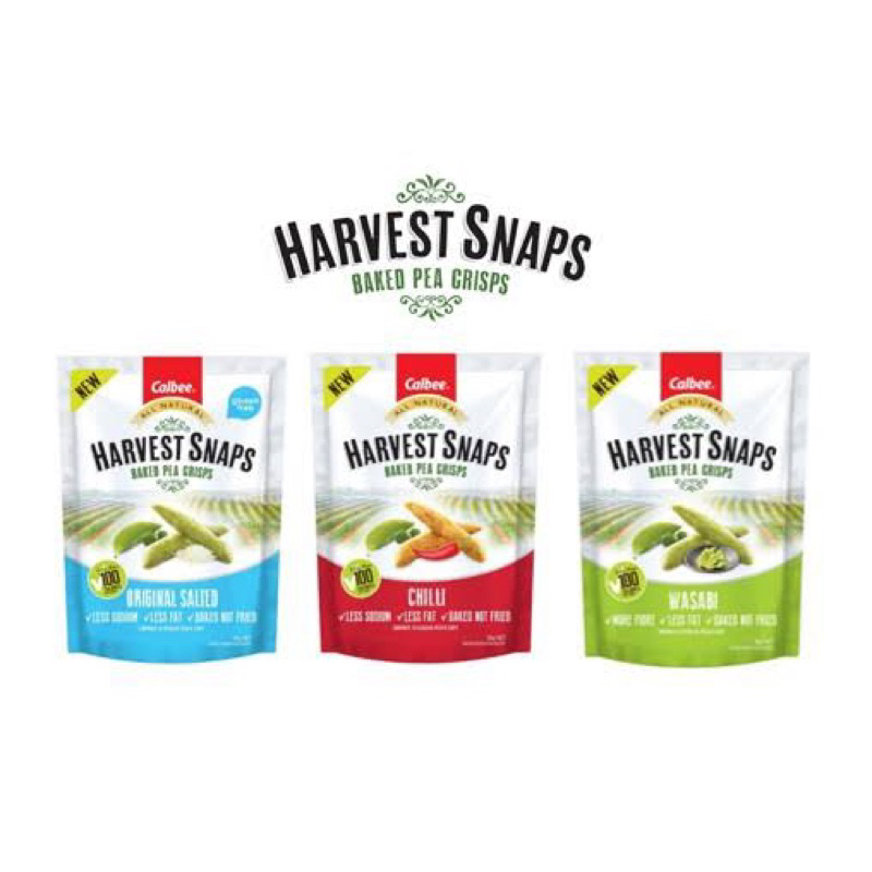 Calbee Harvest snaps plant based snack chili/ original คัลบี ขนมอบกรอบ ...