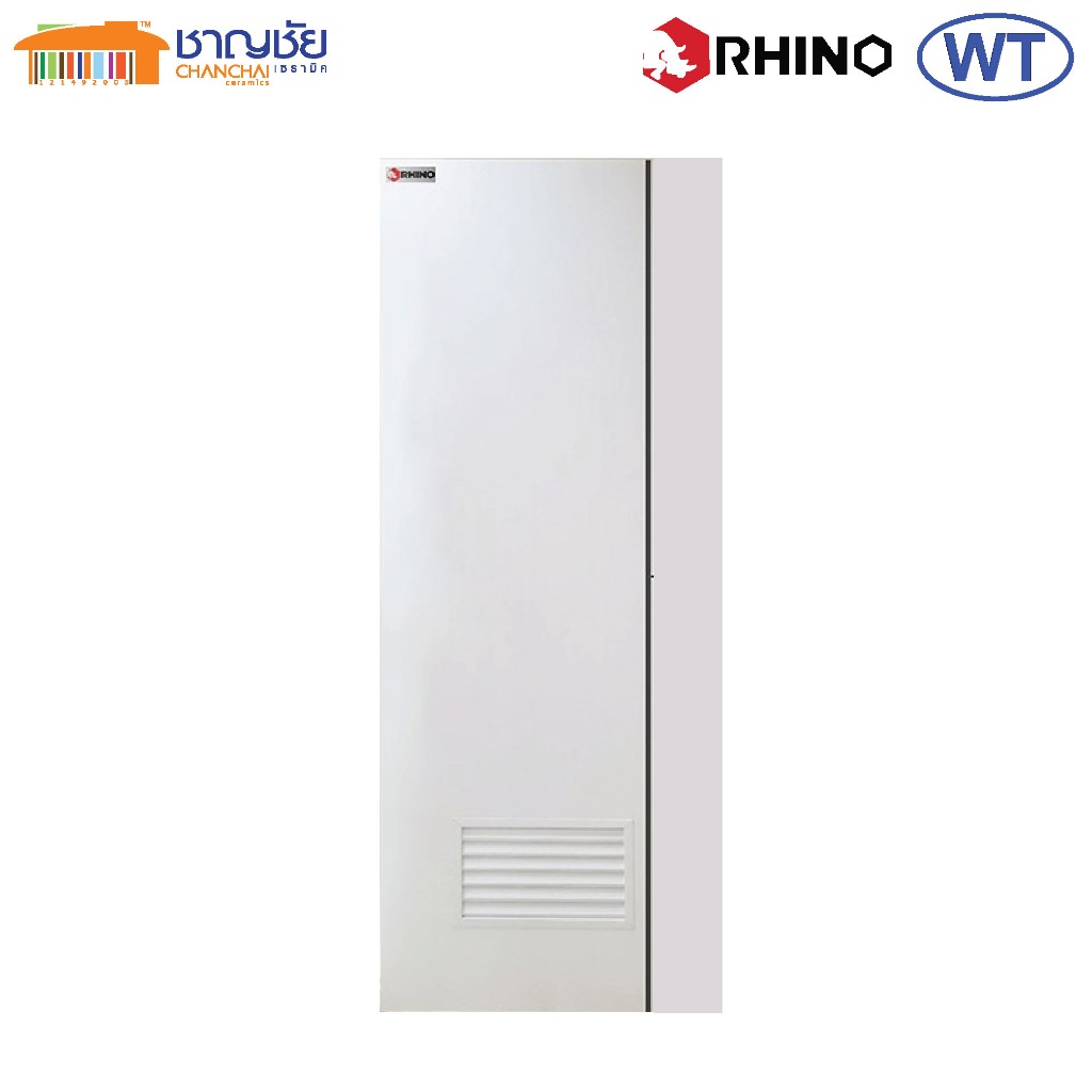 ประตู uPVC WT Polytech RHINO รุ่น RHD-002 ขนาด 70x200 สีขาว เกล็ดล่าง ...