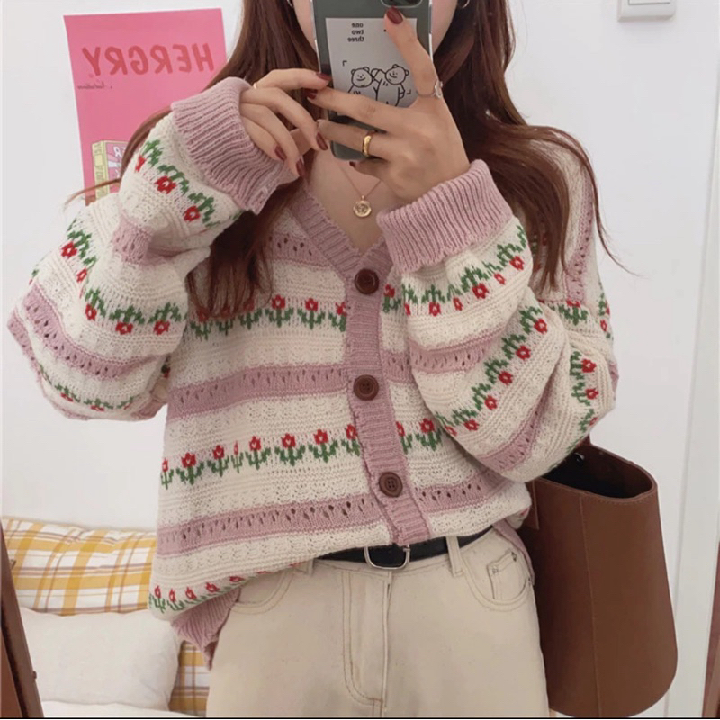 เสื้อไหมพรมแขนยาว มือ2 ฟรีไซส์ | Shopee Thailand