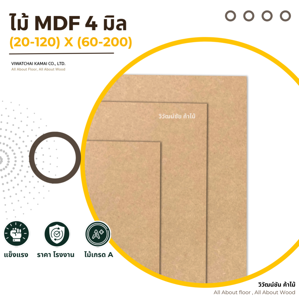 ไม้ mdf 4 มิล x (20-120) x (60-200) ไม้อัด mdf ไม้กระดาน กระดาษอัด แผ่น ...