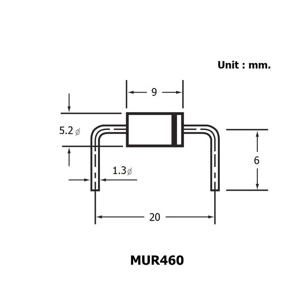 MUR460 GUR460 Ultra Fast Rectifier Diode ไดโอด 4A 600V (ราคาต่อ 1 ตัว ...