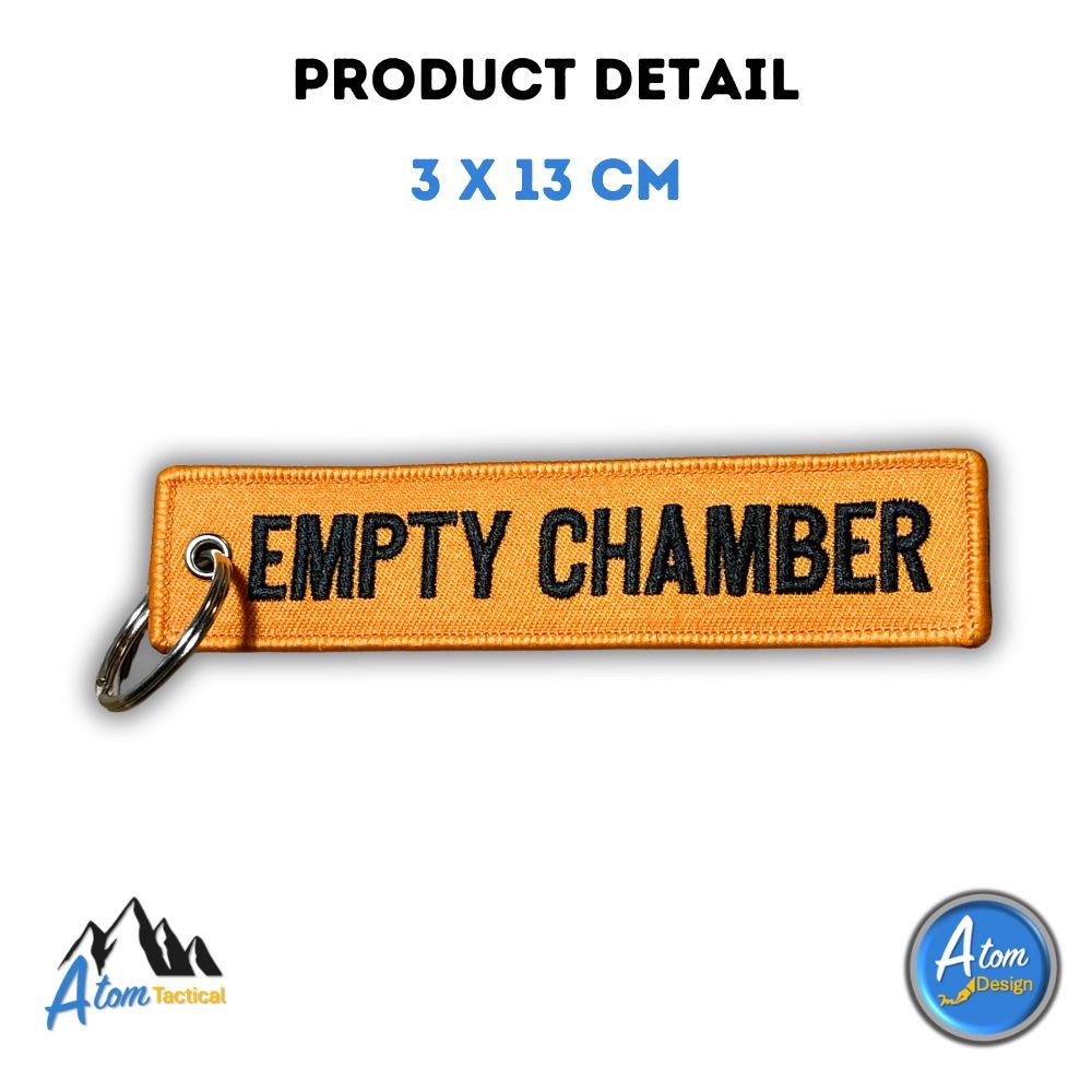 แผ่นป้ายผ้า Empty Chamber แบบปัก - Empty Chamber Label Embroidery Work ...
