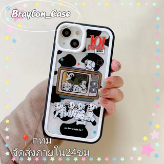 🌷Braylon🌷จัดส่งภายใน24ชม การ์ตูน ดัลเมเชี่ยน 2 อิน 1 iphone 11 14 pro max ป้องกันการหล่น ขอบเต็ม case for iPhone 12 13