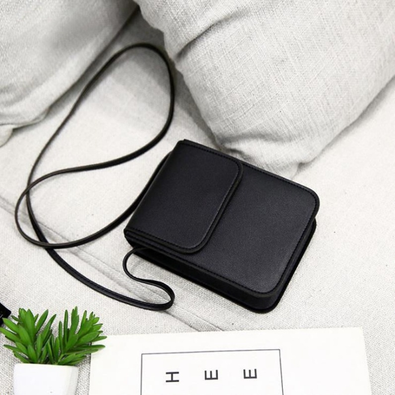 (B154#)กระเป๋าหนังสะพายข้างแฟชั่นใส่มือถือได้ สไตส์เกาหลี | Shopee Thailand