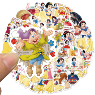 💥พร้อมส่ง💥ของแท้100% Snow White Disney Princess sticker  สโนว์ไวต์ 50แผ่น กันน้ำ สติ๊กเกอร์
