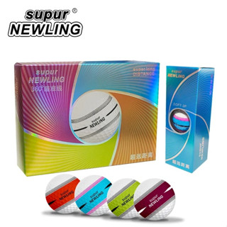 ลูกกอล์ฟ คละสี SUPUR NEWLING SUPER LONG DISTANCE 360 GOLF BALL จำหน่าย 1 กล่อง 12 ลูก รหัส GB-PUT-001