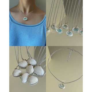 Whispy Blue Seashell Necklaces handmade with love &lt;3 สร้อยคอเปลือกหอย