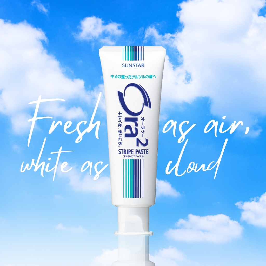 ยาสีฟันผสมฟลูออไรด์-ora2-stripe-paste-toothpaste-mh-140-g-โอราทู-สไตรป์-ทูธเพสท์-เอ็ม-เอช-ora-2-ออร่าทู