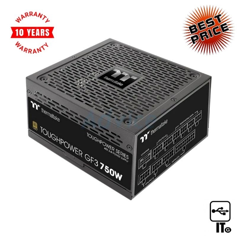 POWER SUPPLY (80+ GOLD) 750W THERMALTAKE TOUGHPOWER GF3 ประกัน 10Y