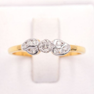 แหวนเพชรเม็ดยอด 10 ตัง แหวนเพชร แหวนทองเพชรแท้ ทองแท้ 37.5% (9K) ME887