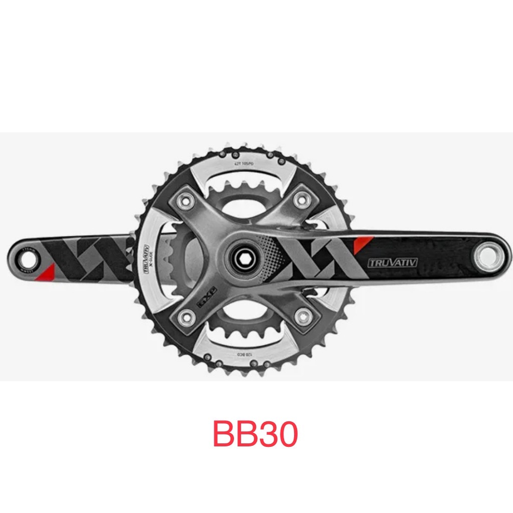 ขาจาน จักรยานเสือภูเขา SRAM Truvativ XX 10สปีด Crankset BB30 QF164