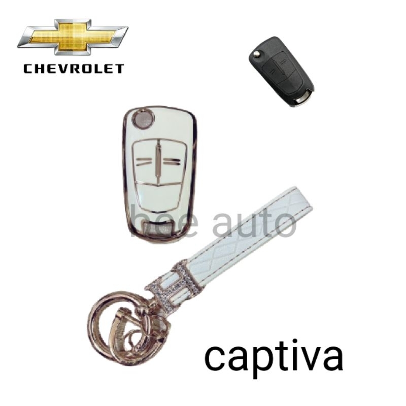 เคส-tpu-หุ้มรีโมทรถยนต์รุ่น-chevrolet-captiva-แบบพับพร้อมพวงกุญแจ