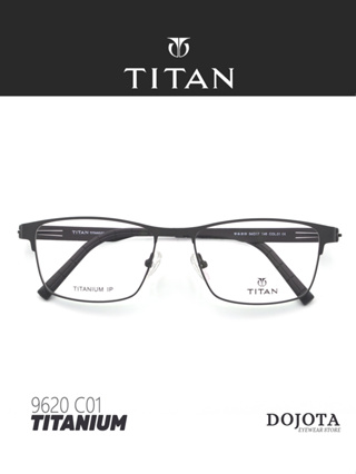 กรอบแว่นตาไทเทเนี่ยม  ทรงเหลี่ยม TITAN รุ่น 9620 C01 น้ำหนักเบา