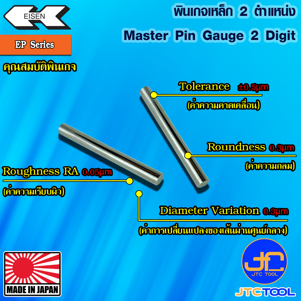 EISEN พินเกจเหล็กแบบปลีกทศนิยม 2 ตำแหน่ง ขนาด 0.20-0.69 มิล รุ่น EP ...