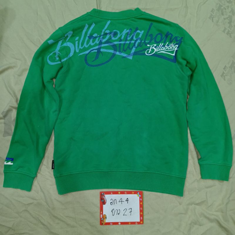 billabong-sweater-vintage-บิลลาบองค์-สเว็ตเตอร์-สีเขียว-งานสเก็ตบอร์ด-มือสอง