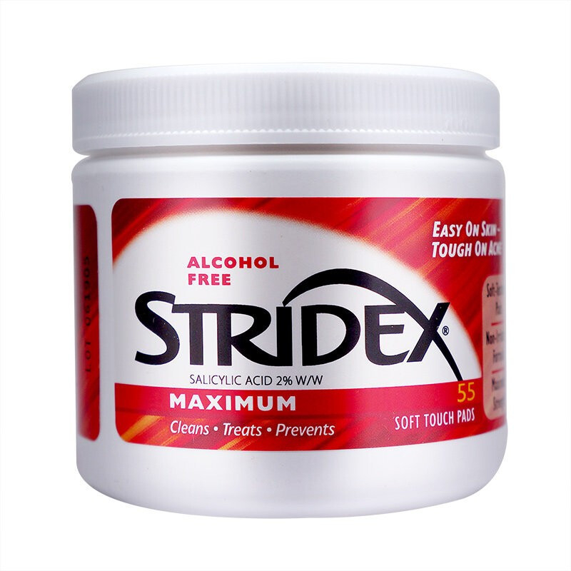 stridex-alcohol-free-pad-toner-สำลีแผ่นทำความสะอาดผิวหน้า