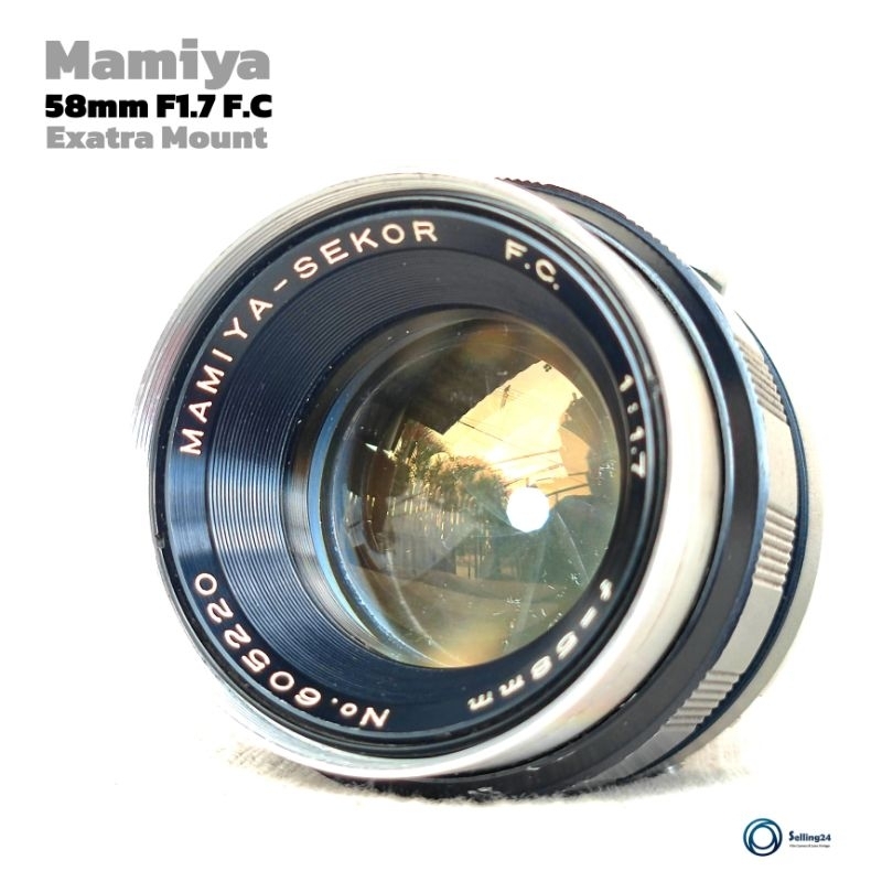 เลนส์มือหมุน ยี่ห้อ Mamiya Sekor 58mm f1.7 F.C. Mount Exatra