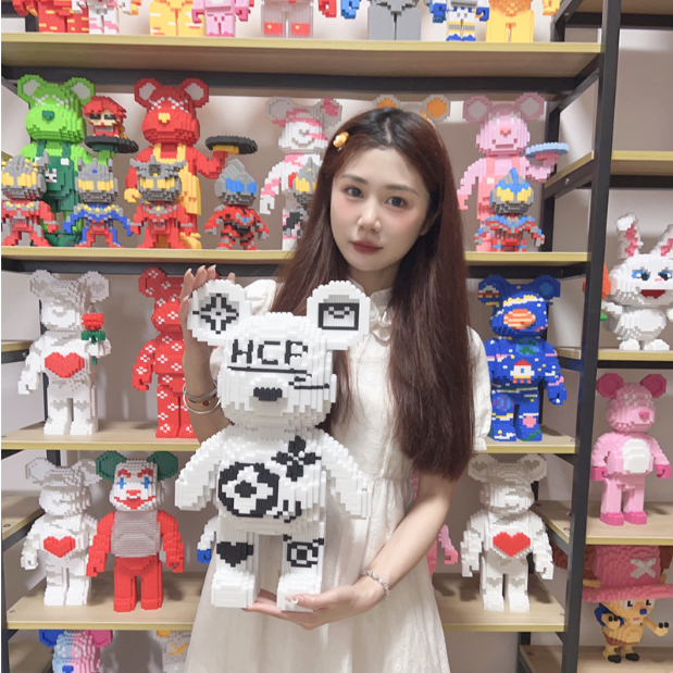 hot-sale-lego-รุนแรงหมีควบคู่อาคารบล็อกอนุภาคขนาดเล็กขนาดเล็กผู้ชายและผู้หญิงประกอบของเล่น-พร้อมส่ง