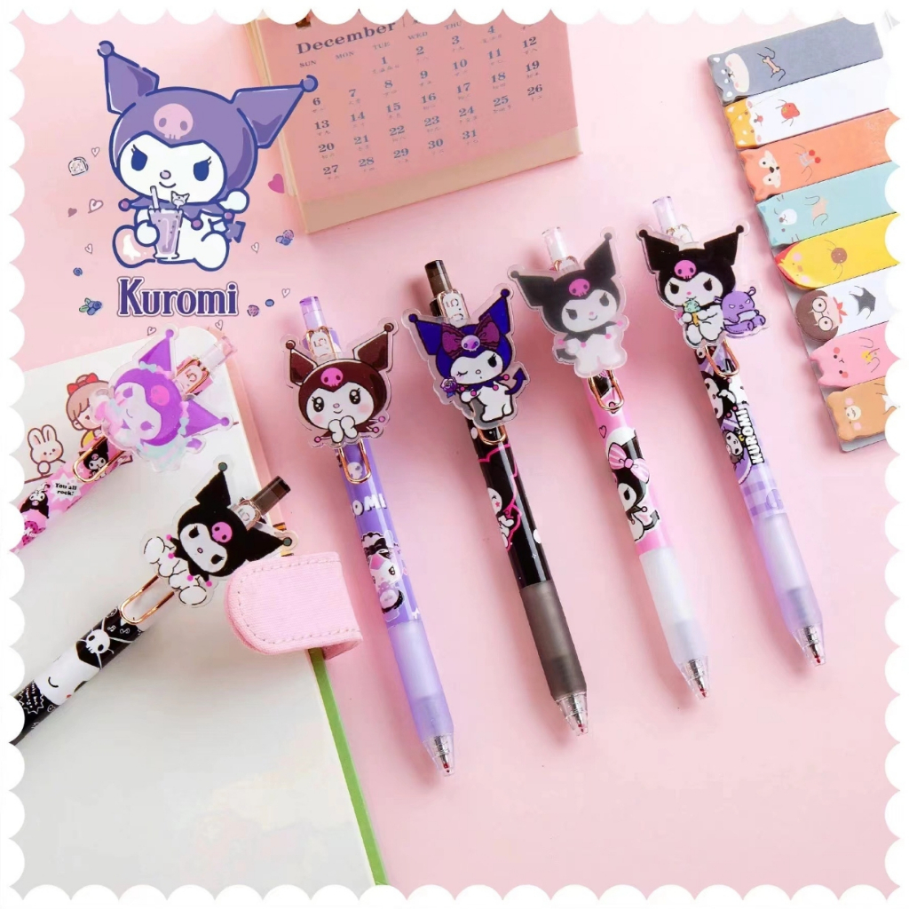 ปากกาเจล-หมึกน้ำเงิน-หัว0-5mm-คุโรมิ-kuromi-ลื่น-เขียนง่าย-น่ารัก