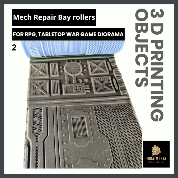 miniature-mech-repair-bay-textured-roller-สำหรับทำ-terrain-war-games-trpg-warhammer