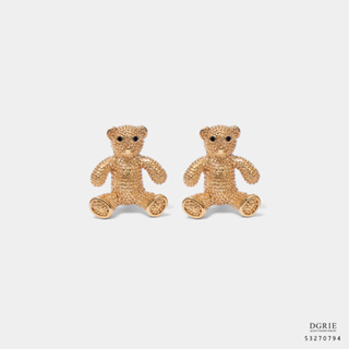 Gold Teddy Bear Cufflinks -  กระดุมข้อมือตุ๊กตาหมีสีทอง