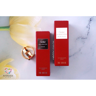 (พร้อมส่งของแท้!) ★ Cartier Éclaration &amp; La Panthère Set น้ำหอมคาร์เทียร์ขนาดทดลอง 2ml. / บรรจุในกล่องสีแดง)