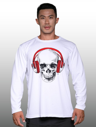 SKULL  Men’s Bodybuilding Long Sleeve Athletic Gym Shirt